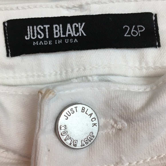 JUST BLACK Released Step Hem White Skinny Jeans - Picture 5 of 14